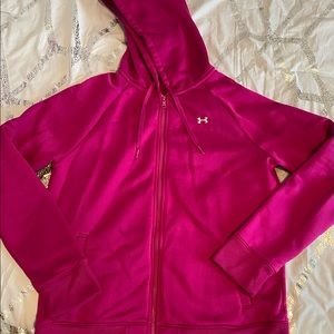 Womens Under Armour zip up hooded sweatshirt size large